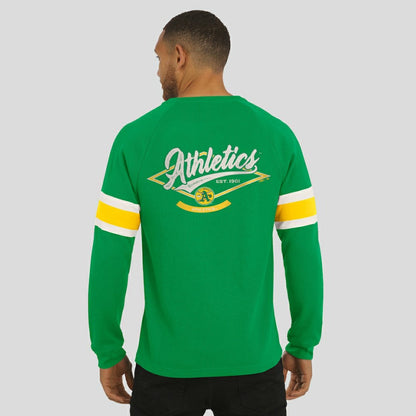 Athletics Darius Rucker Collection Waffle-Knit Raglan Long Sleeve Henley T-Shirt - Green