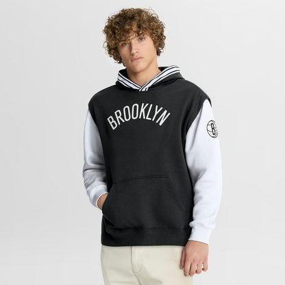 Brooklyn Nets Half Court Shot Clock Fastbreak Hoodie - Black/White | Fanatics cheap