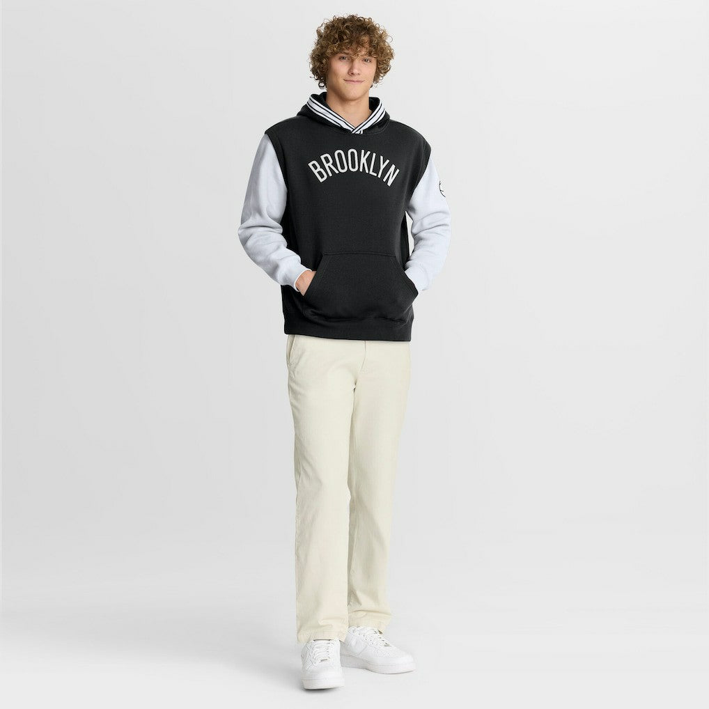 Brooklyn Nets Half Court Shot Clock Fastbreak Hoodie - Black/White | Fanatics cheap
