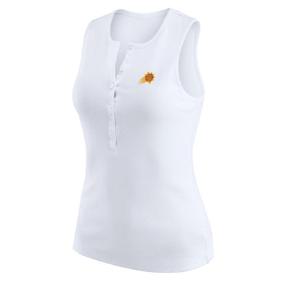 Phoenix Suns WEAR by Erin Andrews Women's Rib-Knit Henley Tank Top - White online