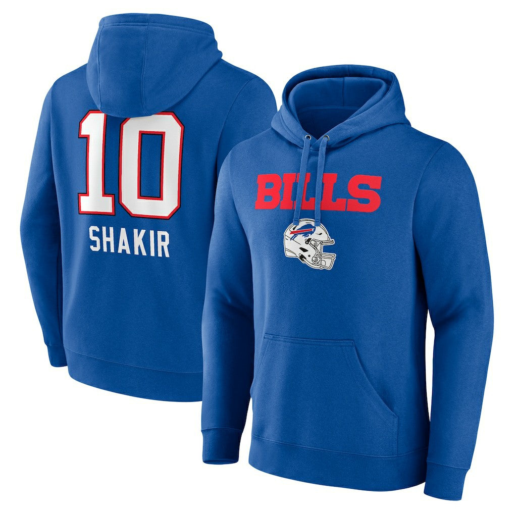 Khalil Shakir Buffalo Bills Team Wordmark Name & Number Pullover Hoodie - Royal sale