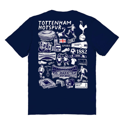 Tottenham Hotspur Vive La Fete Women's Impressions Artwork T-Shirt - Navy shop
