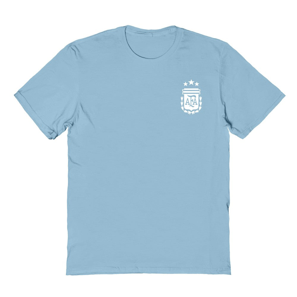 Argentina National Team Vive La Fete Women's Impressions Artwork T-Shirt - Light Blue outlet