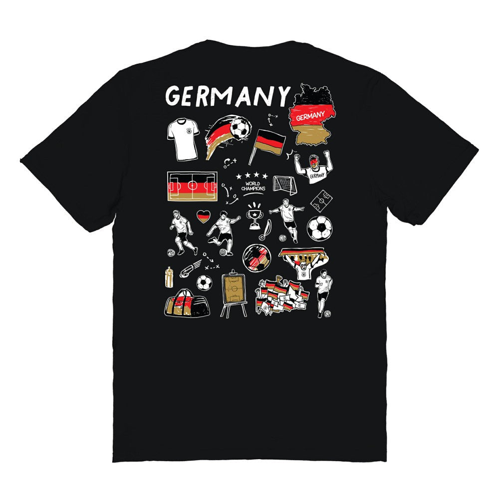 Germany National Team Vive La Fete Women's Impressions Artwork T-Shirt - Black online