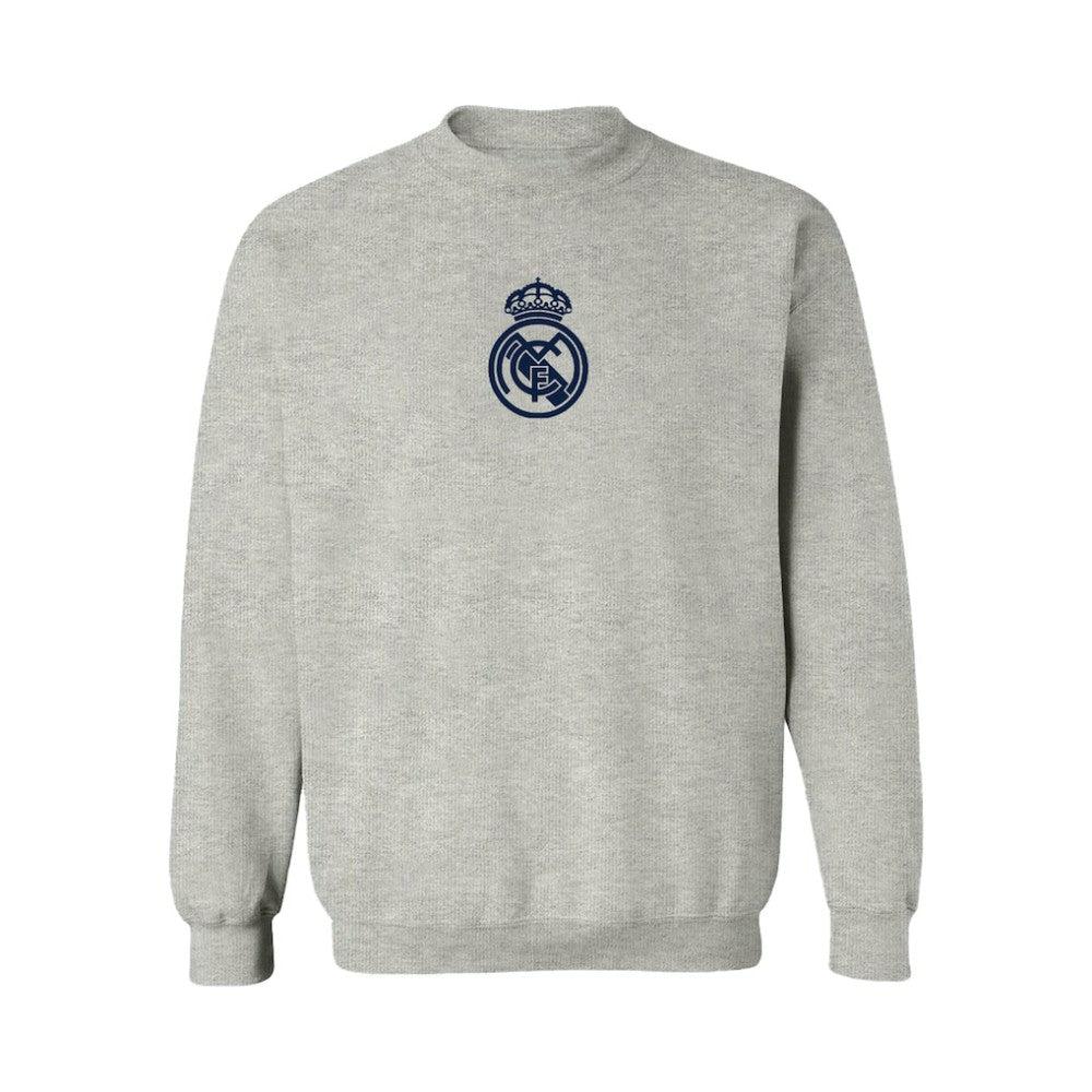Real Madrid Vive La Fete Women's Color Badge Pullover Sweatshirt - Heather Gray shop