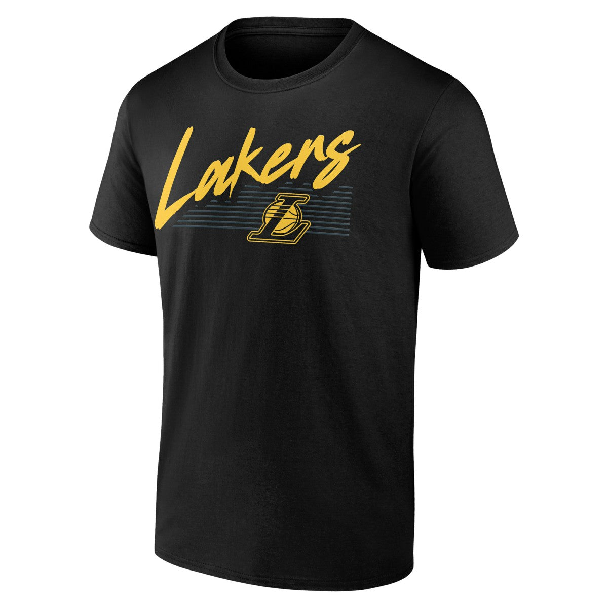 Los Angeles Lakers Color Block Slant T-Shirt - Black on sale