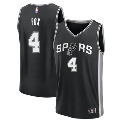 De'Aaron Fox San Antonio Spurs Youth Fast Break Replica Player Jersey - Icon Edition - Black | Fanatics cheap