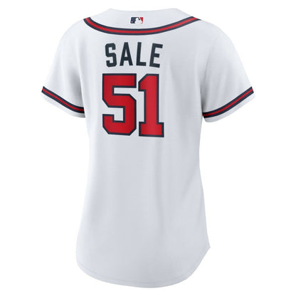 Chris Sale Atlanta Braves Women's Home Replica Jersey - White | Nike
