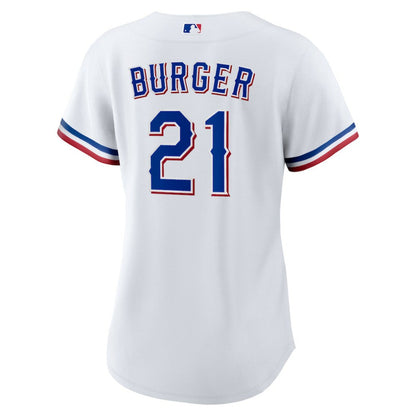 Jake Burger Texas Rangers Women's Home Replica Jersey - White | Nike