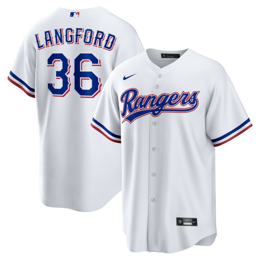 Wyatt Langford Texas Rangers Home Replica Jersey - White | Nike