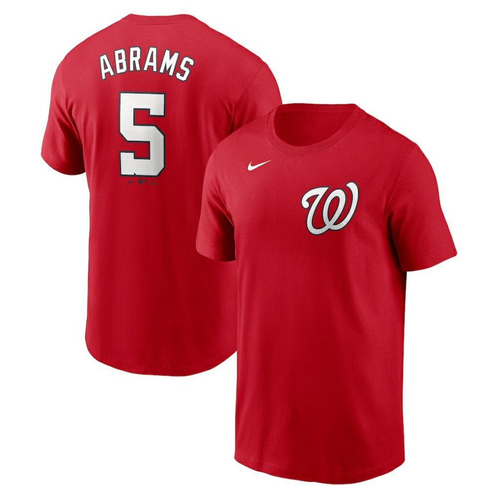 CJ Abrams Washington Nationals Fuse Name & Number T-Shirt - Red | Nike