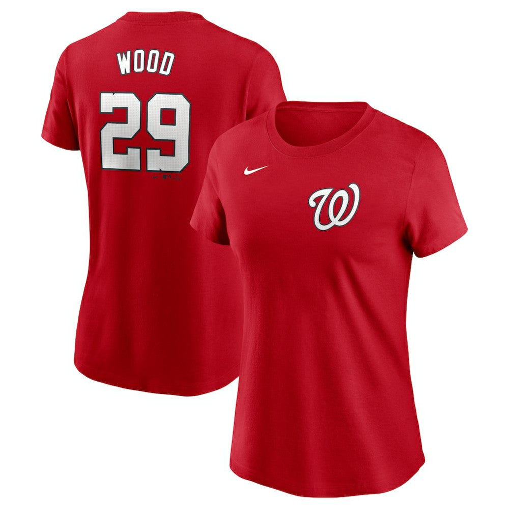 James Wood Washington Nationals Women's Cooperstown Collection Fuse Name & Number T-Shirt - Red | Nike