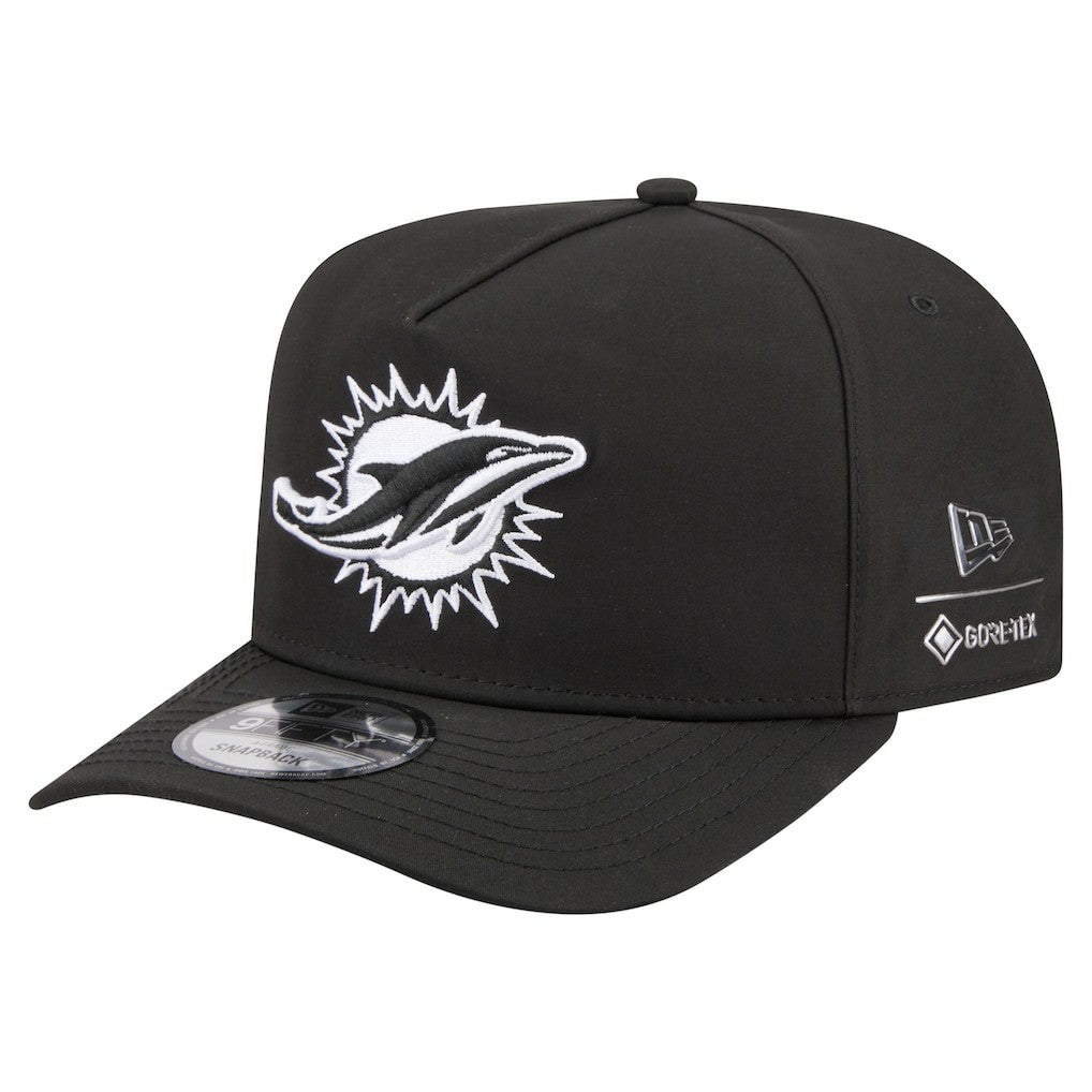Miami Dolphins New Era Gore-Tex A-Frame 9FIFTY Adjustable Hat - Black cheap