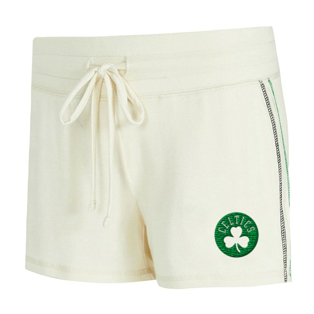 Boston Celtics Concepts Sport Women's Kaki Hacci Knit Long Sleeve Top & Shorts Set - Cream cheap