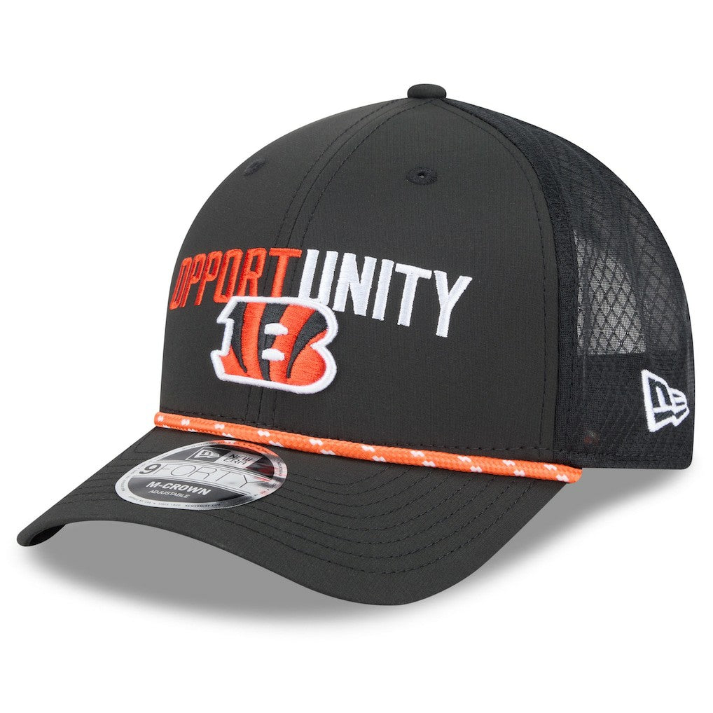 Cincinnati Bengals New Era 2025 Inspire Change 9FORTY M-Crown Adjustable Hat - Black cheap