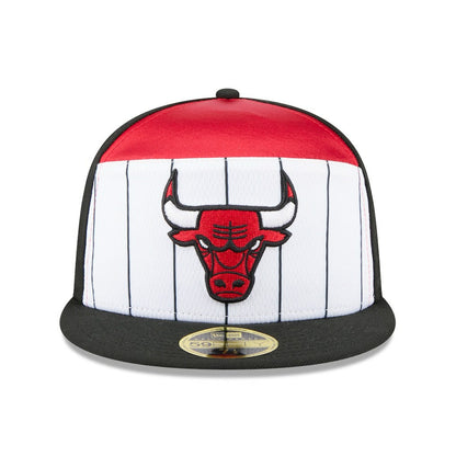 Chicago Bulls 2025 NBA Tip Off Split Panel 59FIFTY Fitted Hat - White/Black | New Era cheap