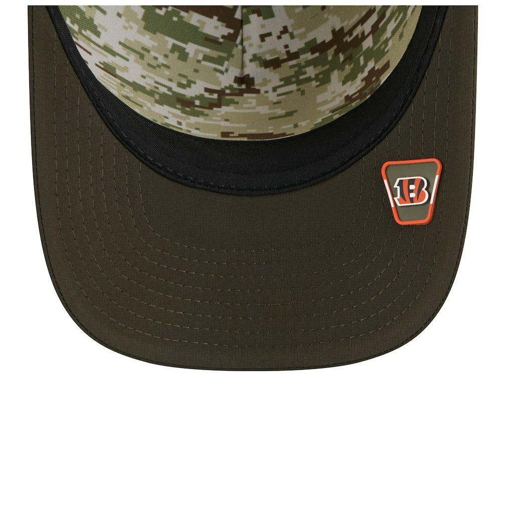 Cincinnati Bengals New Era Youth 2025 Salute to Service 9FORTY A-Frame Adjustable Hat - Green/Dark Green on sale