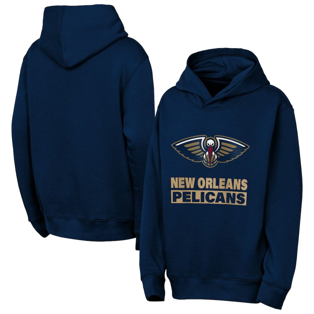 New Orleans Pelicans Outerstuff Youth Back To The Basics Hoodie - Navy shop
