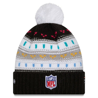 Miami Dolphins New Era Women's 2025 NFL Crucial Catch Cuffed Knit Hat with Pom - Black online