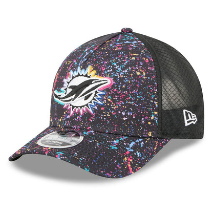 Miami Dolphins New Era Youth 2025 NFL Crucial Catch 9FORTY Adjustable Hat - Black outlet