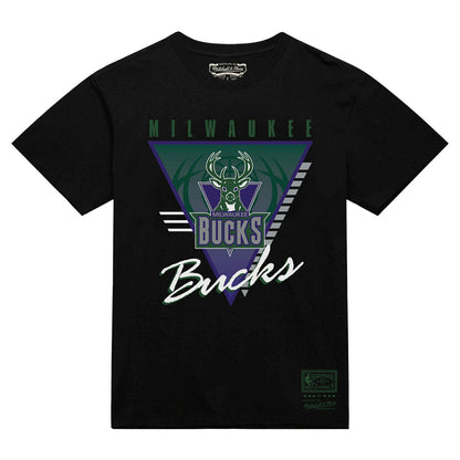 Milwaukee Bucks Worldwide Collection Tri-Logo T-Shirt - Black | Mitchell & Ness on sale
