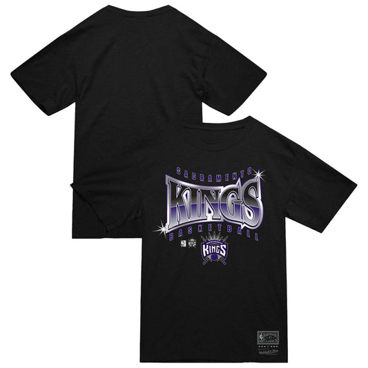 Sacramento Kings Worldwide Collection Glow Up T-Shirt - Black | Mitchell & Ness discount