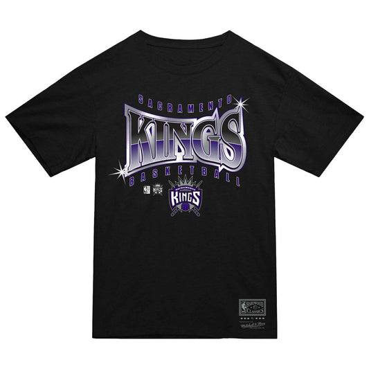 Sacramento Kings Worldwide Collection Glow Up T-Shirt - Black | Mitchell & Ness discount
