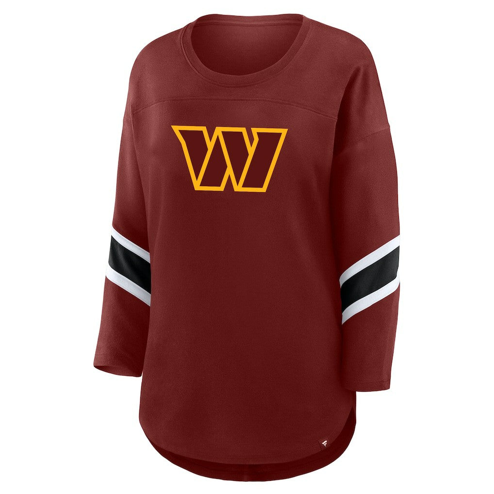 Washington Commanders Women's Plus Size Redzone 3/4-Sleeve Scoop Neck T-Shirt - Burgundy cheap