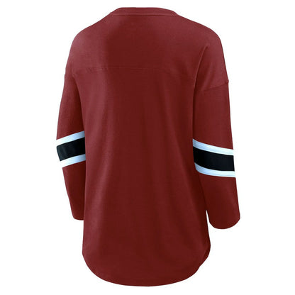 Washington Commanders Women's Plus Size Redzone 3/4-Sleeve Scoop Neck T-Shirt - Burgundy cheap