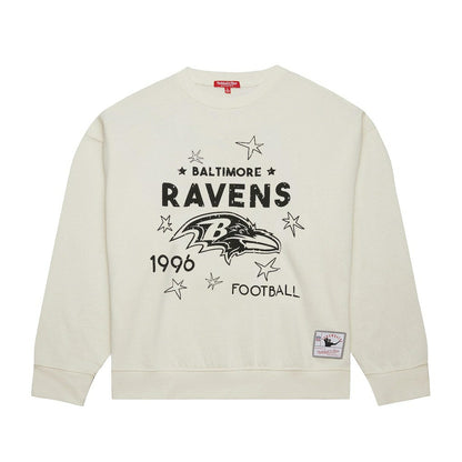 Baltimore Ravens Women's Plus Size Shooting Star Sweatshirt - Cream outlet