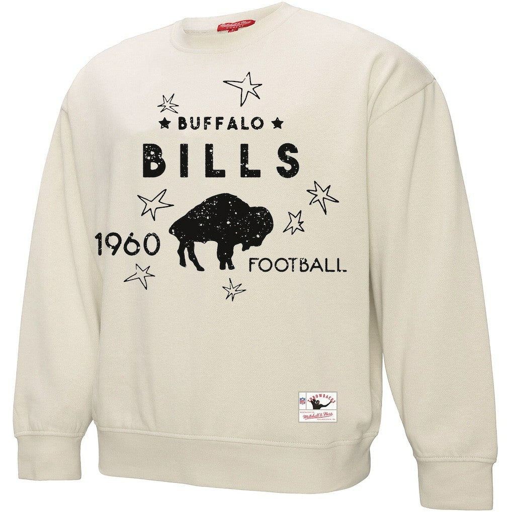 Buffalo Bills Women's Plus Size Shooting Star Sweatshirt - Cream outlet