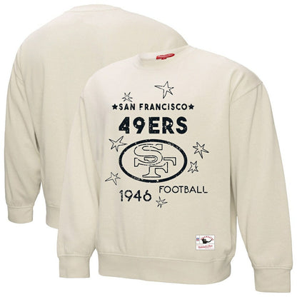 San Francisco 49ers Women's Plus Size Shooting Star Sweatshirt - Cream cheap
