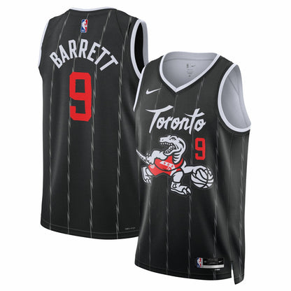 RJ Barrett Toronto Raptors Unisex 2025/26 Swingman Jersey - Black - City Edition | Nike for sale