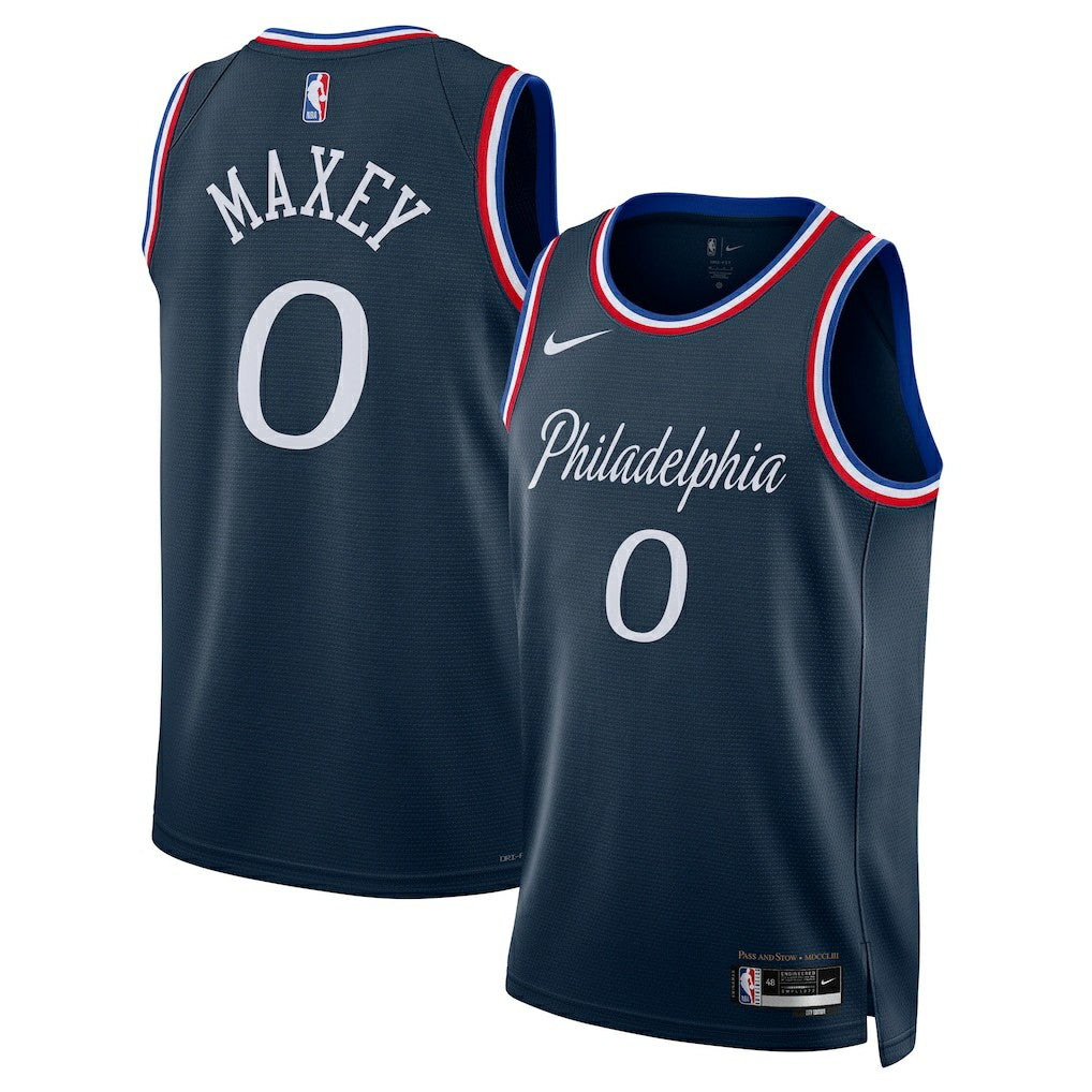Tyrese Maxey Philadelphia 76ers Unisex 2025/26 Swingman Jersey - Navy - City Edition | Nike cheap