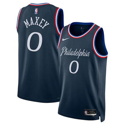 Tyrese Maxey Philadelphia 76ers Unisex 2025/26 Swingman Jersey - Navy - City Edition | Nike cheap