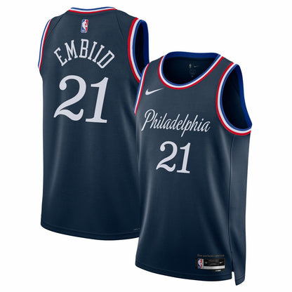 Joel Embiid Philadelphia 76ers Unisex 2025/26 Swingman Jersey - Navy - City Edition | Nike discount