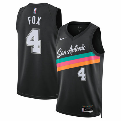 De'Aaron Fox San Antonio Spurs Unisex 2025/26 Swingman Jersey - Black - City Edition | Nike cheap
