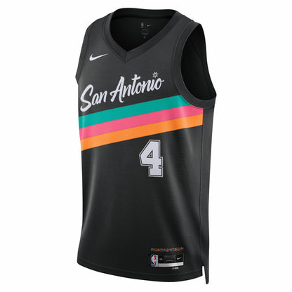 De'Aaron Fox San Antonio Spurs Unisex 2025/26 Swingman Jersey - Black - City Edition | Nike cheap