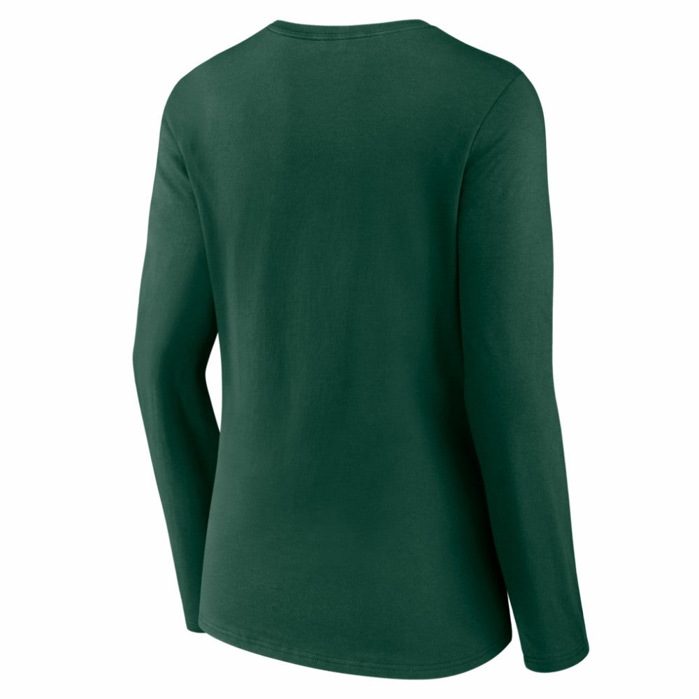 Athletics Women's Logo Long Sleeve V-Neck T-Shirt - Green