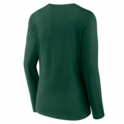 Athletics Women's Logo Long Sleeve V-Neck T-Shirt - Green