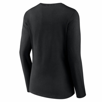Chicago White Sox Women's Logo Long Sleeve V-Neck T-Shirt - Black