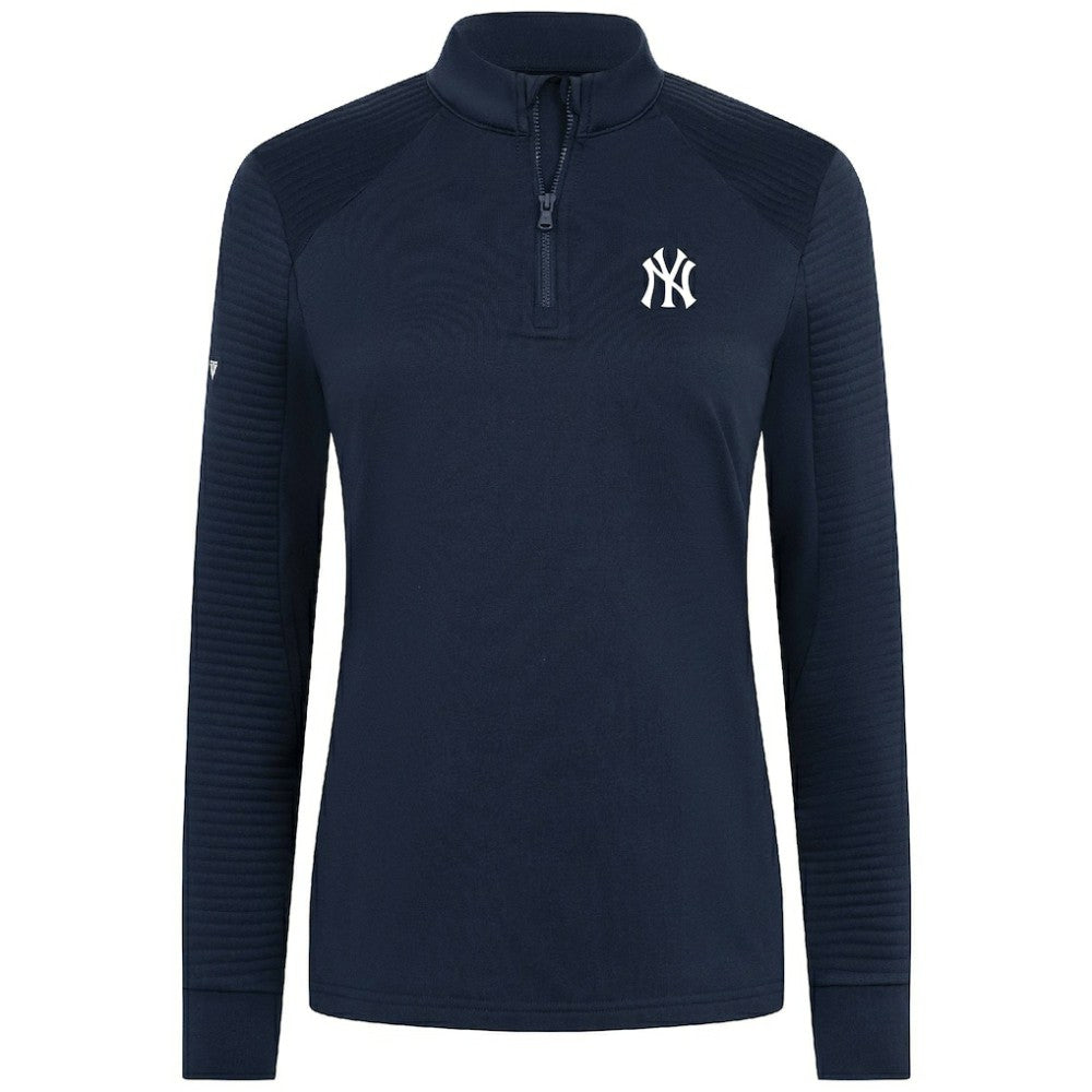 New York Yankees Levelwear Women's Power Insignia 2.0 Quarter-Zip Pullover Top - Navy
