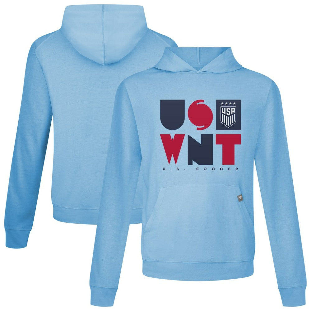 USWNT Levelwear Relay Full On Pullover Hoodie - Light Blue discount