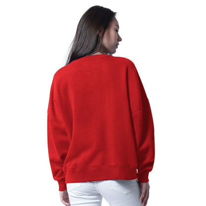 Kansas City Chiefs G-III 4Her by Carl Banks Women's Oversized Feud Sweatshirt - Red cheap