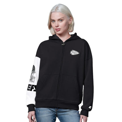 Kansas City Chiefs Starter Women's 4th Down Full-Zip Hoodie - Black online