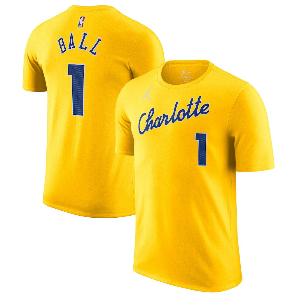 LaMelo Ball Charlotte Hornets Jordan Brand Unisex 2025/26 City Edition Name & Number T-Shirt - Yellow online