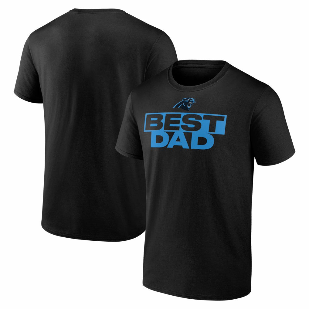 Carolina Panthers Best Dad Father's Day T-Shirt - Black sale