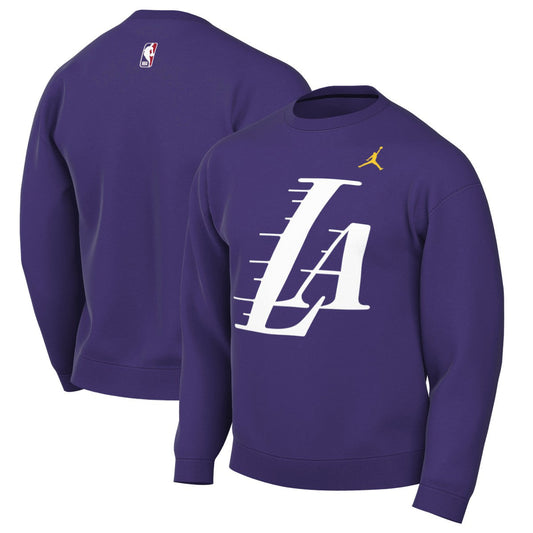 Los Angeles Lakers Jordan Brand Statement Edition Sweatshirt - Purple sale
