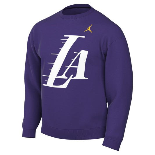 Los Angeles Lakers Jordan Brand Statement Edition Sweatshirt - Purple sale