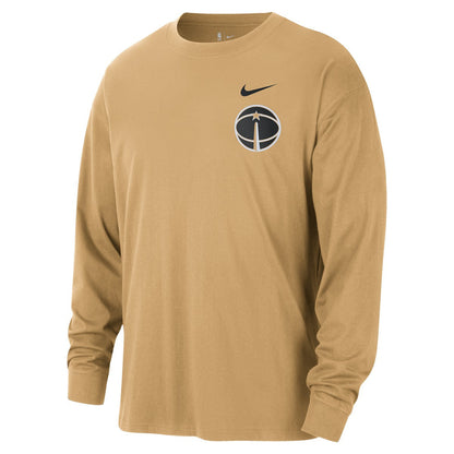 Washington Wizards 2025/26 City Edition Remix Essential Logo Long Sleeve T-Shirt - Gold | Nike on sale